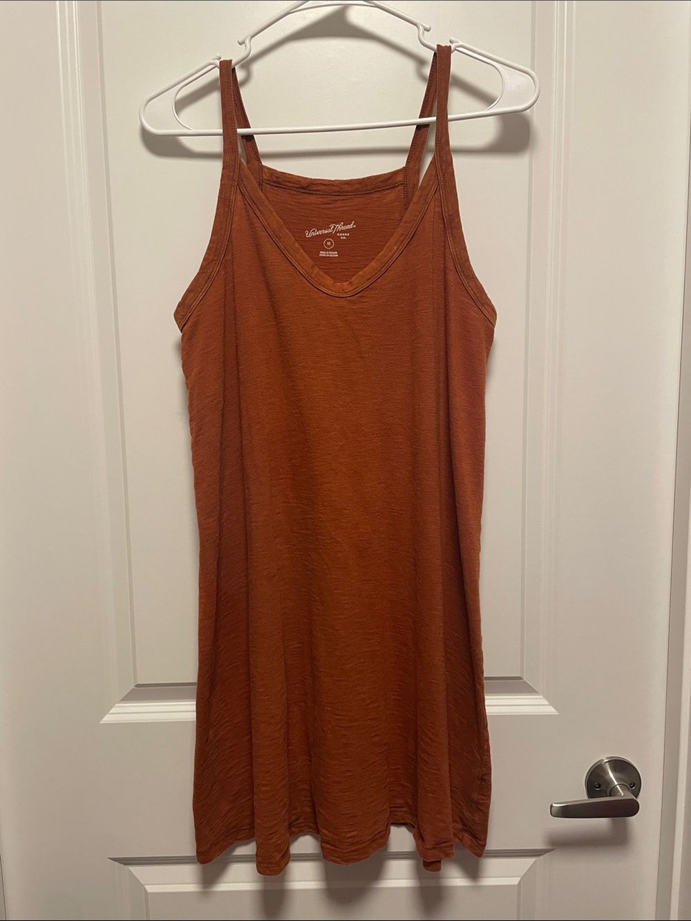 Burnt orange cotton dress